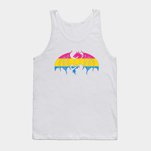 Pansexual Pride Dragon Tank Top by EmrysMartigan